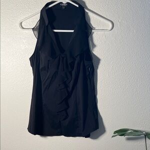 Express Elegant Black Ruffle Blouse